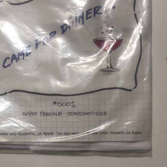 Set of Retro Pillowcases 1986 Wine Glass Coffee Cup Romantic Funny Sayings NWT - Picture 5 of 13